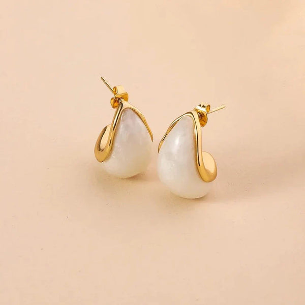 Golden Wave Pearl Studs