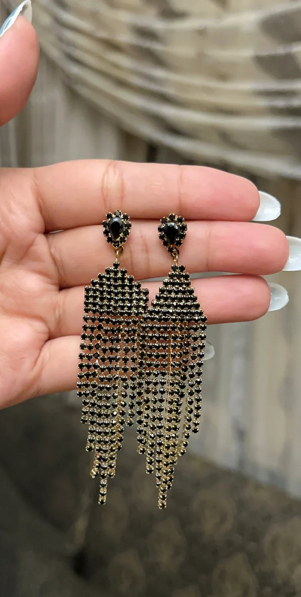 Golden Long Drop Earrings
