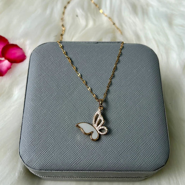 White Fly Necklace