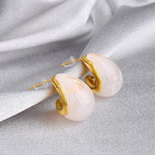 Golden Wave Pearl Studs