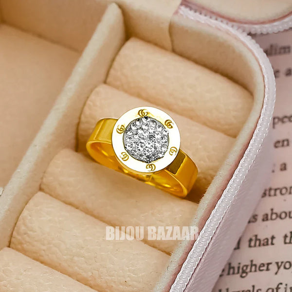 White CC Ring
